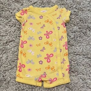 2009 Gymboree Butterfly Shortie One-Piece Gymmies, Size 3-6 Months